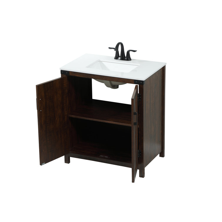 Trask 30 Single Bathroom Vanity with Engineered Marble Top